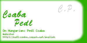 csaba pedl business card